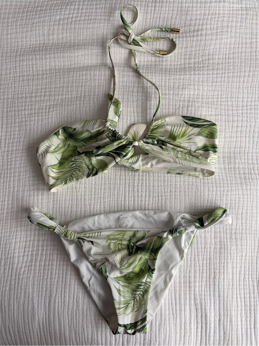 Monday Swimwear Palm Leaf Print Bikini